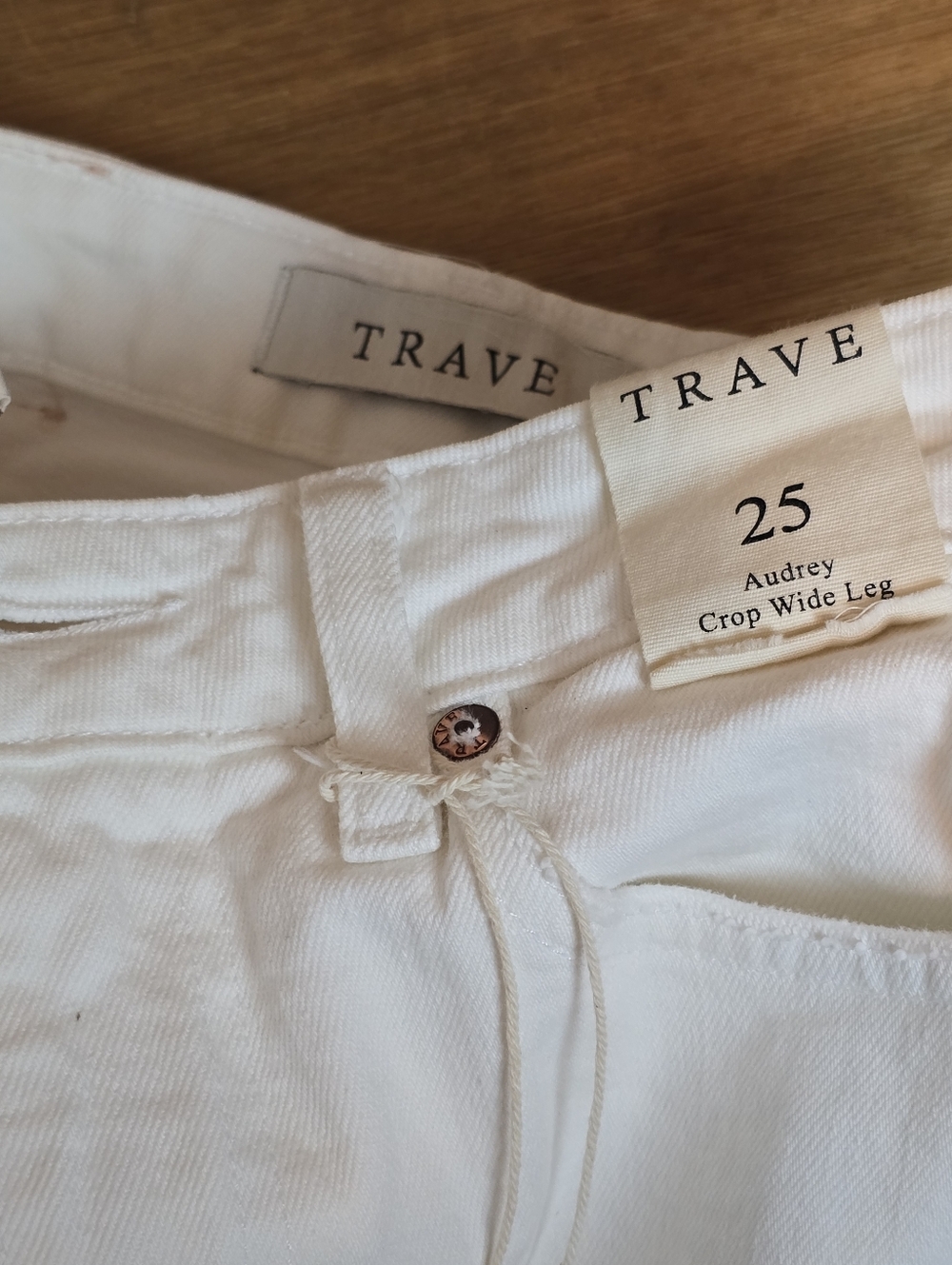 Trave Audrey Crop Wide Leg High Waisted Jean In Big Empty Size 25 - Picture 6 of 15